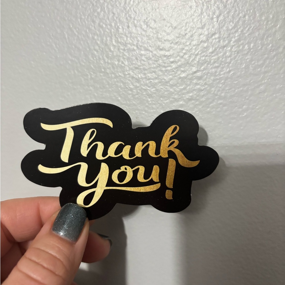 Black and Gold Thank You Cards - Picture 1 of 4